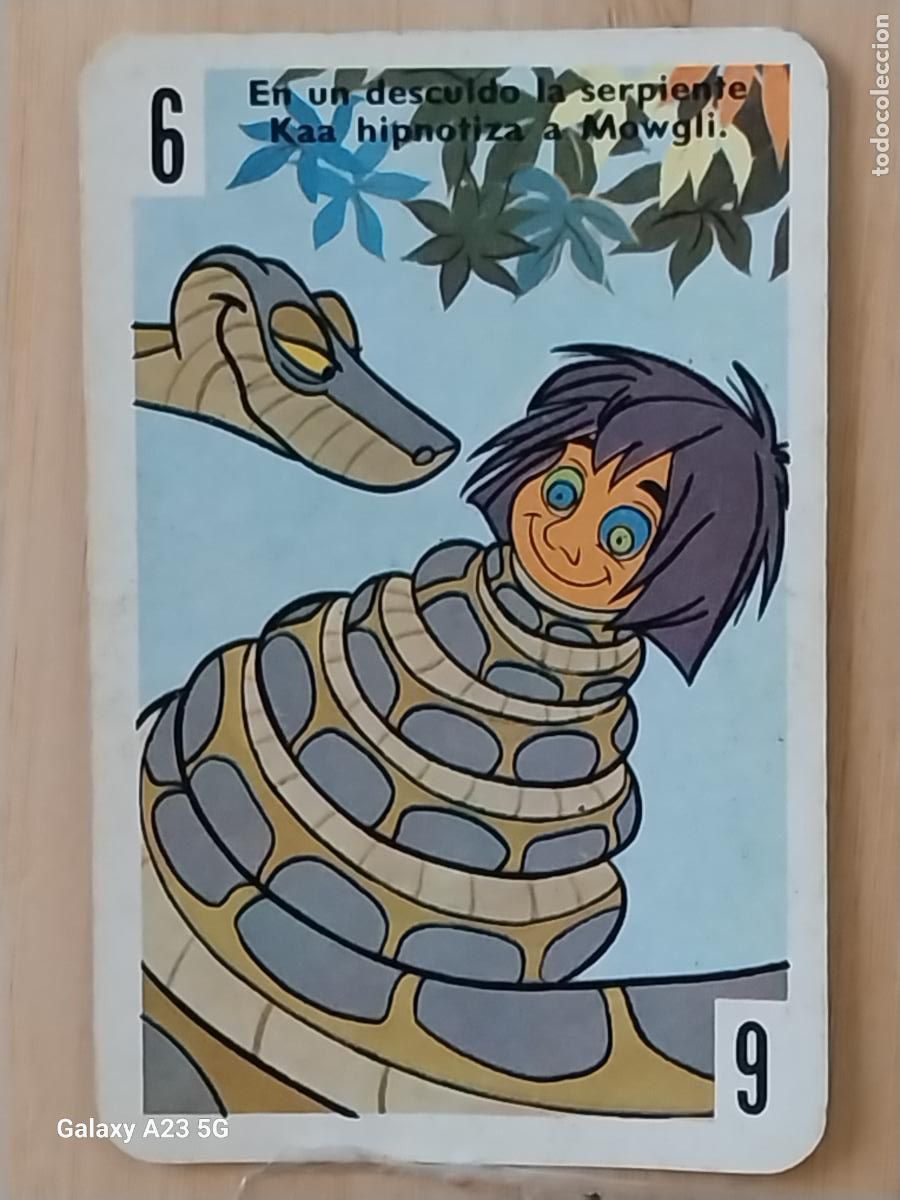 Trading cards: LIBRO DE LA SELVA A&Ntilde;O 1966 CARTA NAIPE BLANCO 6 KAA