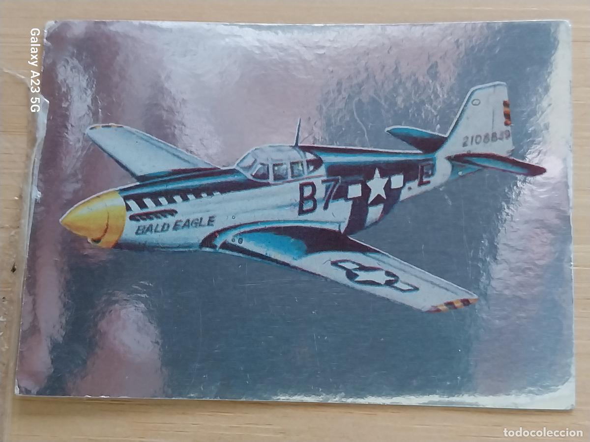 Trading cards: HECHOS Y SOLDADOS S XX A&Ntilde;O 1977 ED MAGA CROMO 149 PLATEADO CAZABOMBARDERO MUSTANG SIN PEGAR NUNCA
