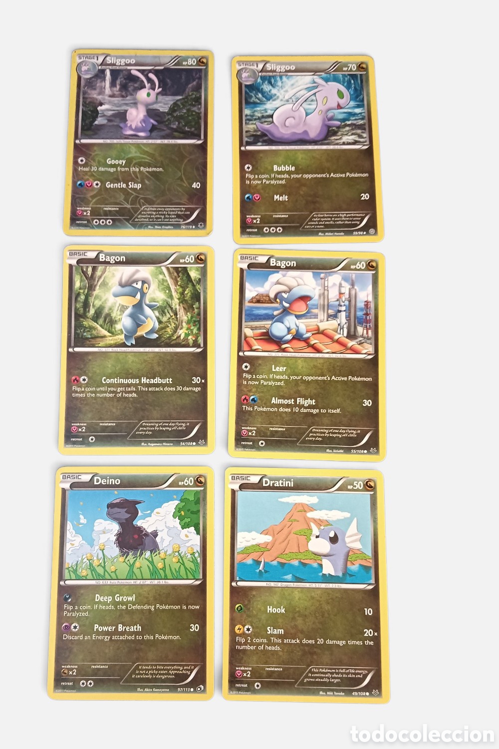 Trading cards: Vendo lote de 6 cartas oficiales del Pok&eacute;mon