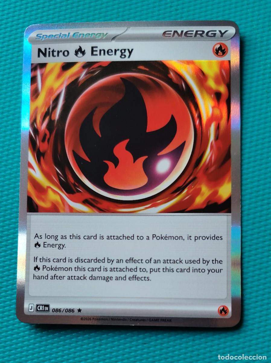 Trading cards: CARTA POKEMON EN INGLES - NITRO ENERGY 086 / 086 - RARA * - ORIGINAL - NUEVA MD MINT