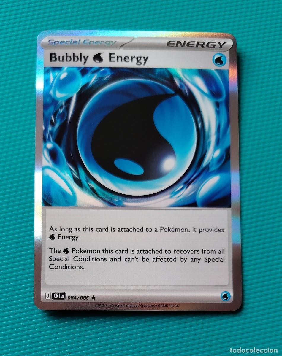 Trading cards: CARTA POKEMON EN INGLES - BUBBLY ENERGY 084 / 086 - RARA * - ORIGINAL - NUEVA MD MINT
