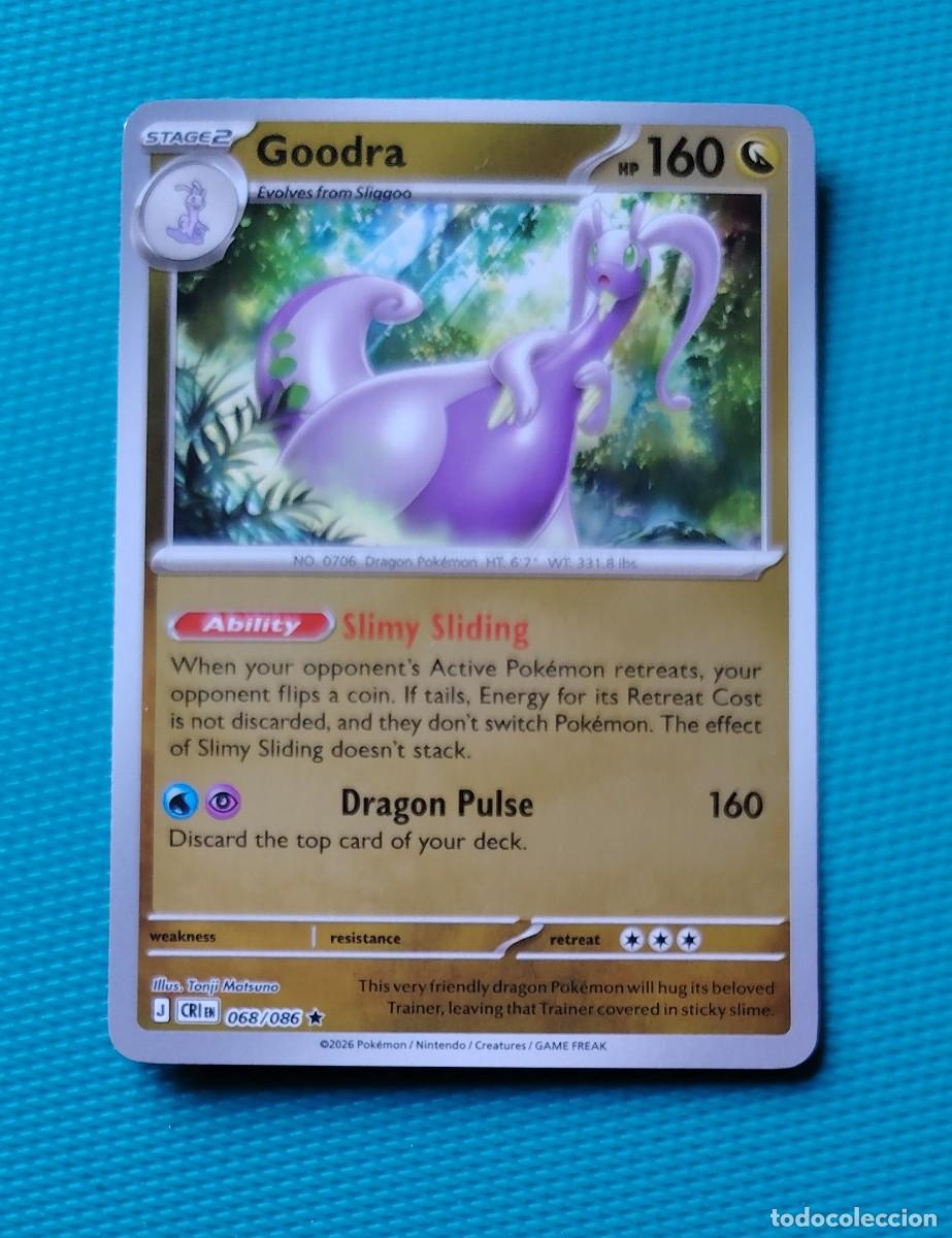 Trading cards: CARTA POKEMON EN INGLES - GOODRA 068 / 086 - FASE 2 - RARA * - ORIGINAL - NUEVA MD MINT