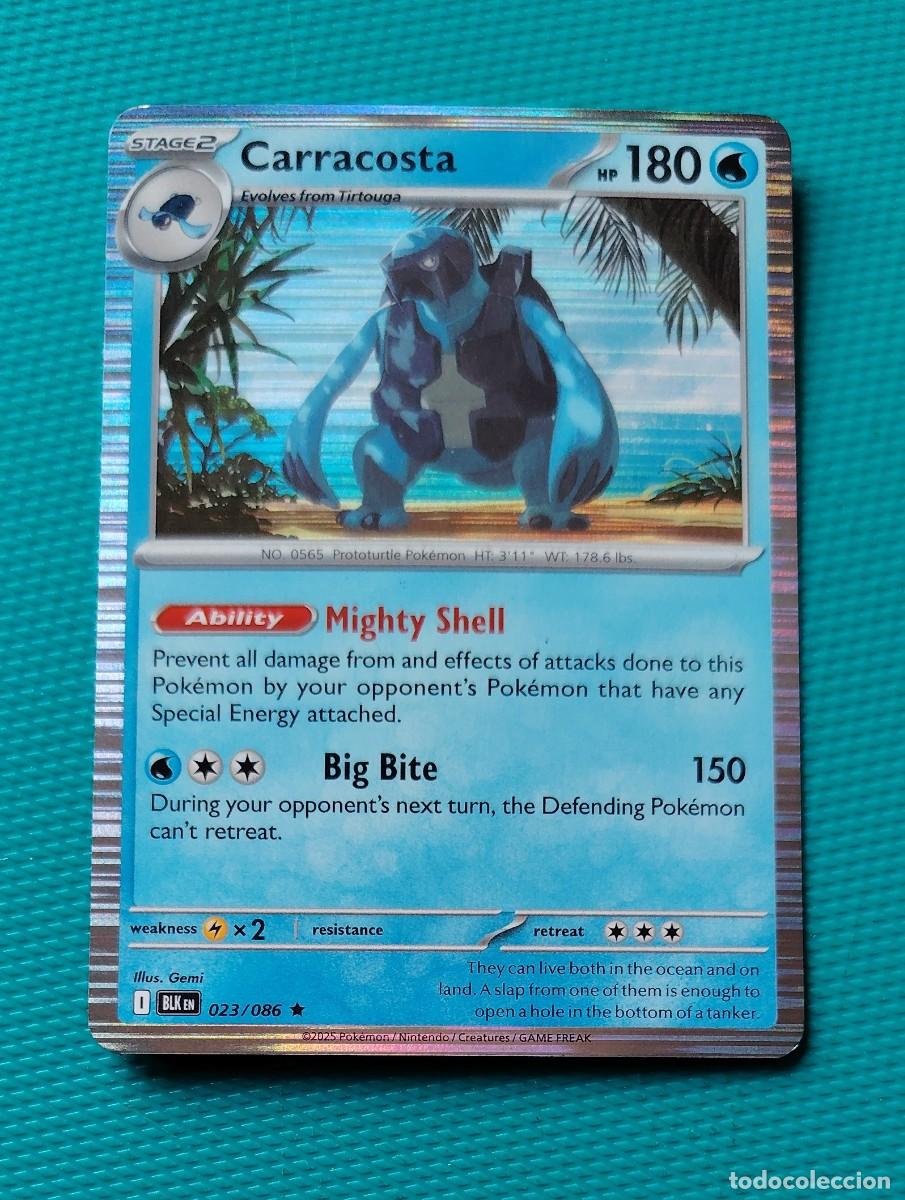 Trading cards: CARTA POKEMON EN INGLES - CARRACOSTA 023 / 086 - FASE 2 - RARA * - ORIGINAL - NUEVA MD MINT