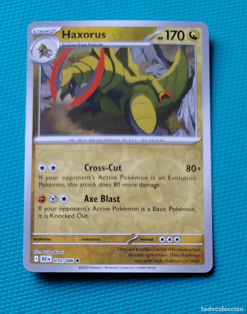 Trading cards: CARTA POKEMON EN INGLES - HAXORUS 070 / 086 - FASE 2 - RARA * - ORIGINAL - NUEVA MD MINT