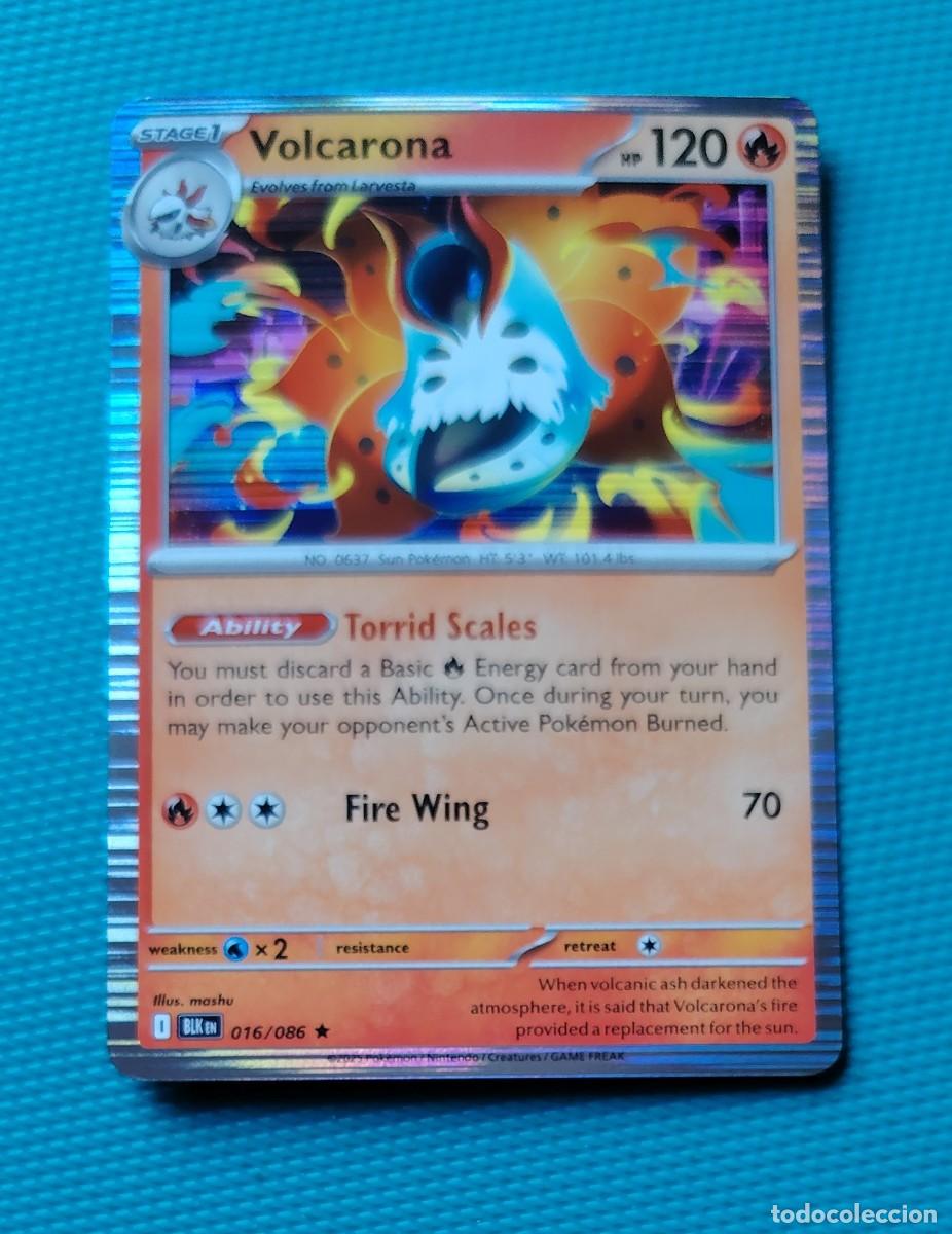 Trading cards: CARTA POKEMON EN INGLES - VOLCARONA 016 / 086 - FASE 1 - RARA * - ORIGINAL - NUEVA MD MINT