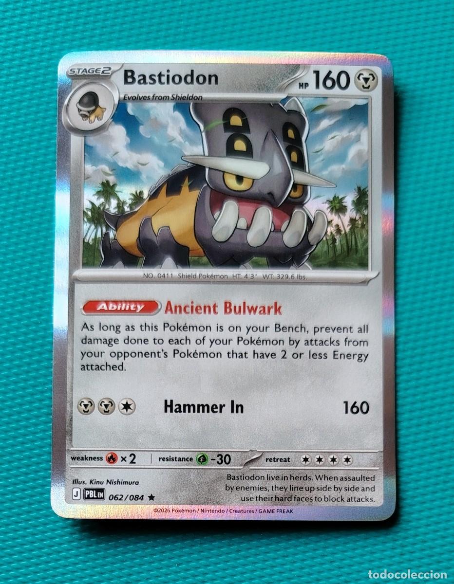 Trading cards: CARTA POKEMON EN INGLES - BASTIODON 062 / 084 - FASE 2 - RARA * - ORIGINAL - NUEVA MD MINT