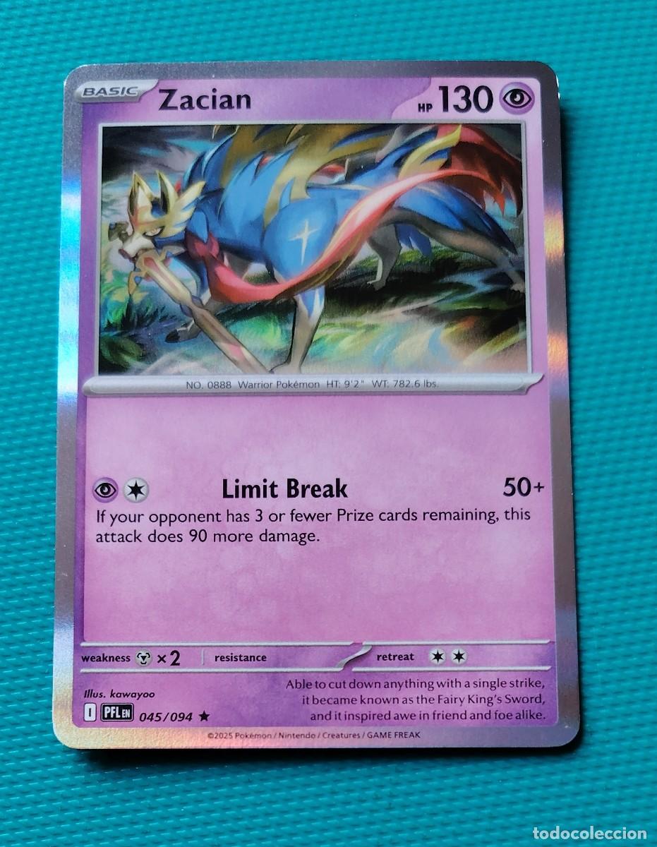 Trading cards: CARTA POKEMON EN INGLES - ZACIAN 045 / 094 - BASIC - RARA * - ORIGINAL - NUEVA MD MINT