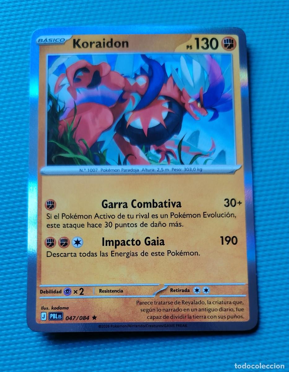 Trading cards: CARTA POKEMON EN ESPA&Ntilde;OL - KORAIDON 047 / 084 - BASIC - RARA * - ORIGINAL - NUEVA MD MINT