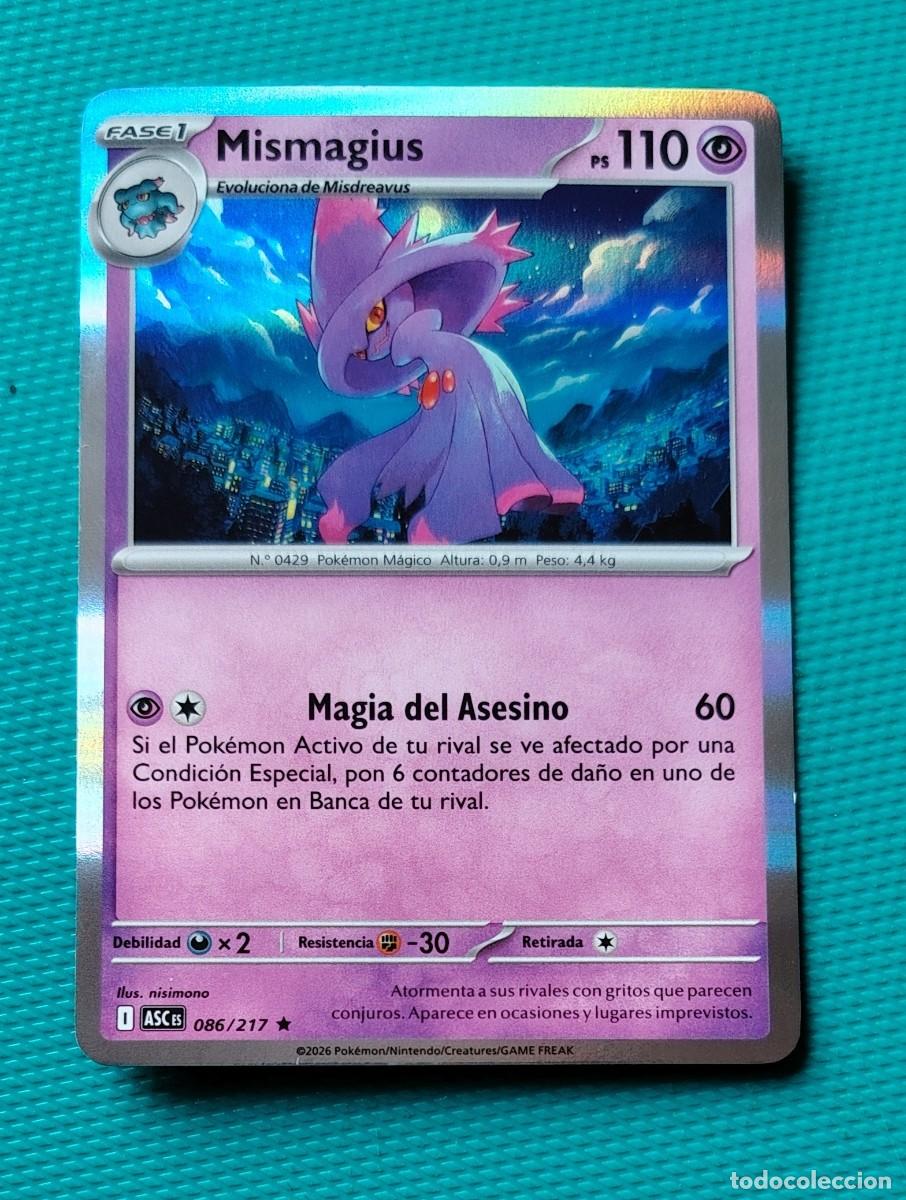 Trading cards: CARTA POKEMON EN ESPA&Ntilde;OL - MISMAGIUS 086 / 217 - FASE 1 - RARA * - ORIGINAL - NUEVA MD MINT