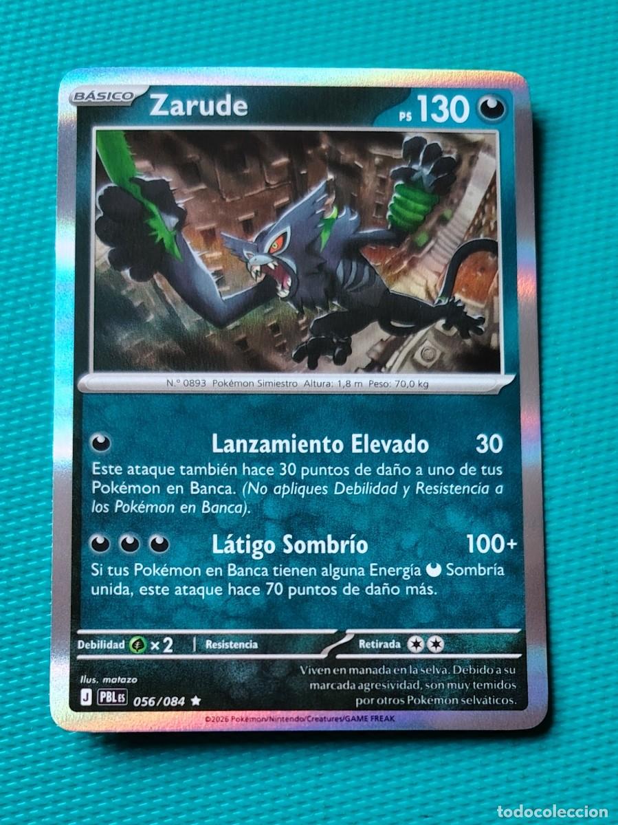Trading cards: CARTA POKEMON EN ESPA&Ntilde;OL - ZARUDE 056 / 084 - BASICO - RARA * - ORIGINAL - NUEVA MD MINT