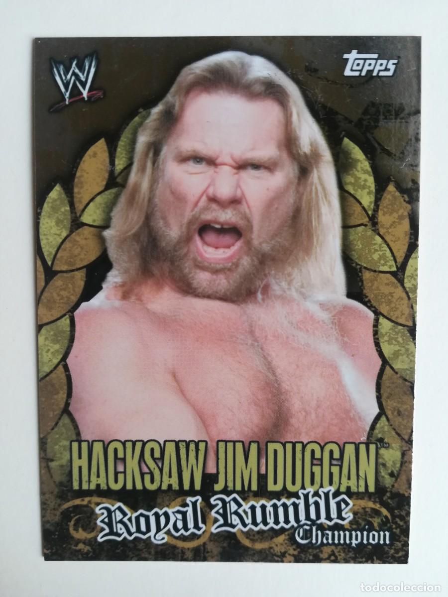 Trading cards: WWE Face Off N&ordm; R4. Hacksaw Jim Duggan. Royal Rumble Champion. Topps 2007.