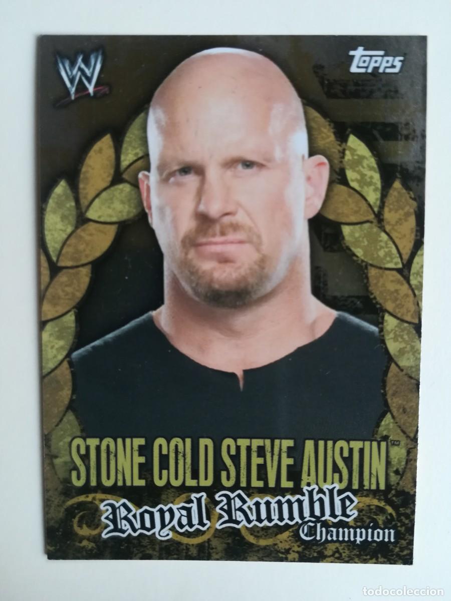 Trading cards: WWE Face Off N&ordm; R8. Stone Cold Steve Austin. Royal Rumble Champion. Topps 2007.