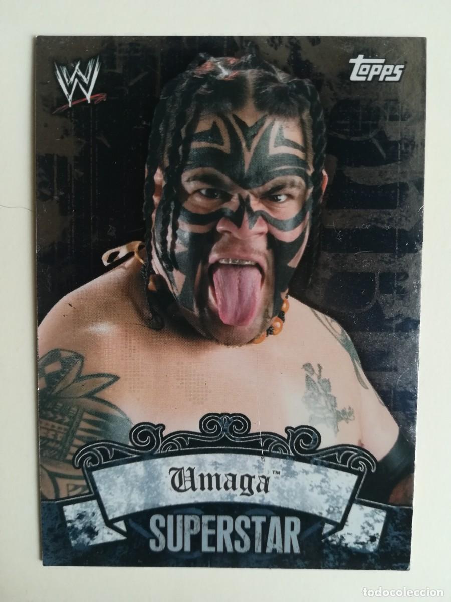 Trading cards: WWE Face Off N&ordm; S22. Umaga. Superstar. Topps 2007.