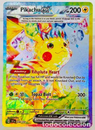Trading cards: Tarjeta Pokemon Pikachu ex de grado coleccionable Proxy leer atte