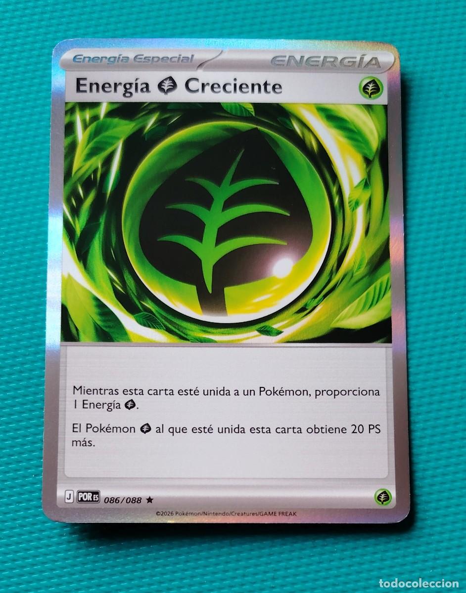 Trading cards: CARTA POKEMON EN ESPA&Ntilde;OL - ENERGIA CRECIENTE 086 / 088 - ESPECIA - RARA * - ORIGINAL - NUEVA MD MINT