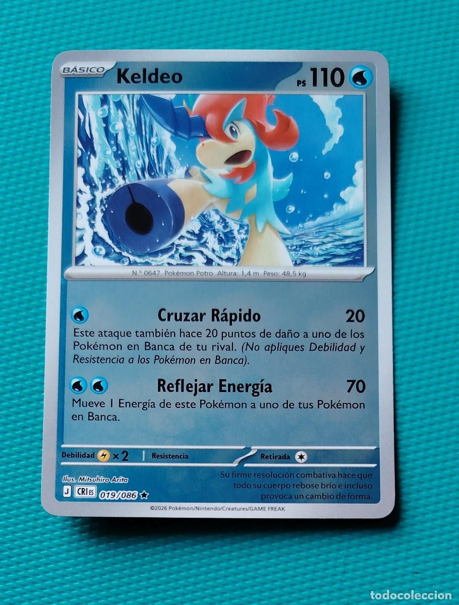 Trading cards: CARTA POKEMON EN ESPA&Ntilde;OL - KELDEO 019 / 086 - BASICO - RARA * - ORIGINAL - NUEVA MD MINT