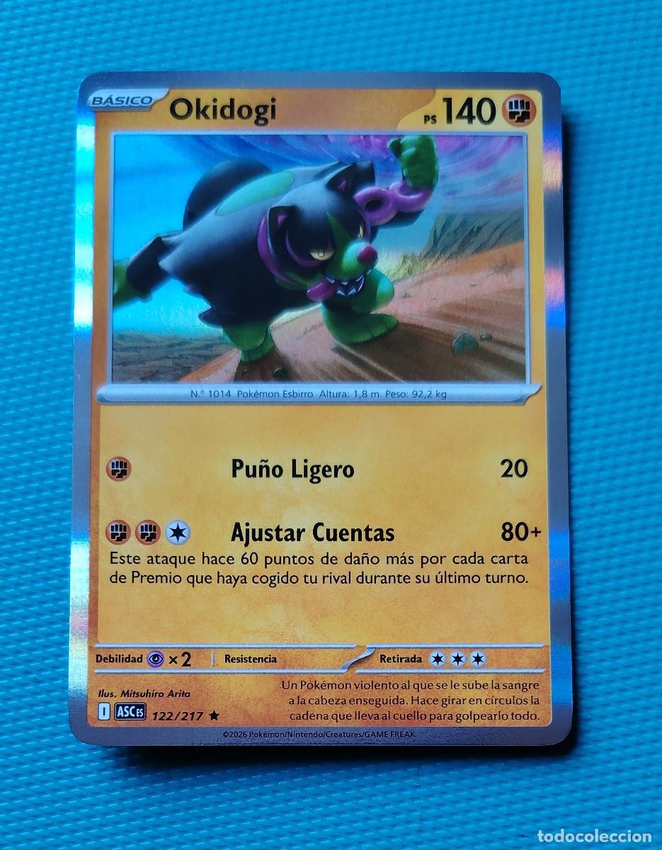 Trading cards: CARTA POKEMON EN ESPA&Ntilde;OL - OKIDOGI 122 / 217 - BASICO - RARA * - ORIGINAL - NUEVA MD MINT