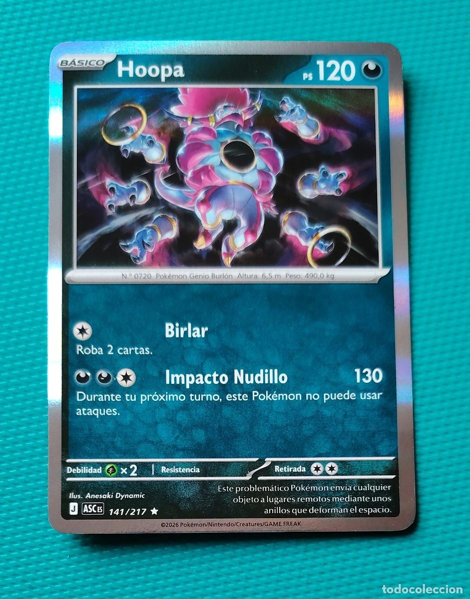 Trading cards: CARTA POKEMON EN ESPA&Ntilde;OL - HOOPA 141 / 217 - BASICO - RARA * - ORIGINAL - NUEVA MD MINT