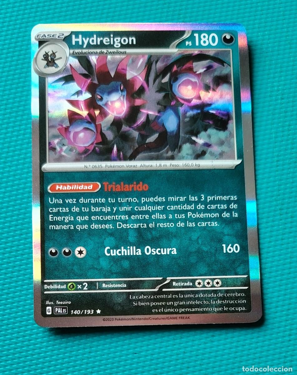 Trading cards: CARTA POKEMON EN ESPA&Ntilde;OL - HYDREIGON 140 / 193 - FASE 2 - RARA * - ORIGINAL - NUEVA MD MINT