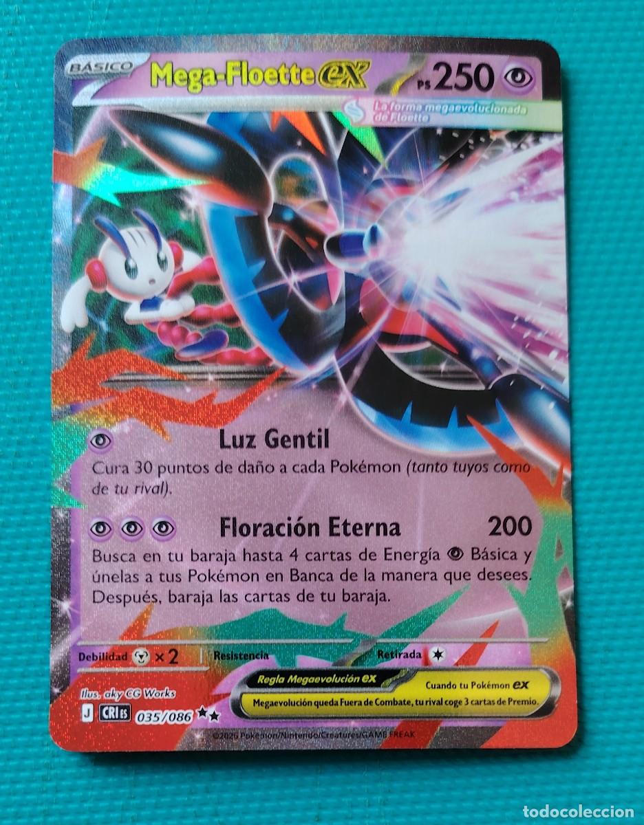 Trading cards: CARTA POKEMON EN ESPA&Ntilde;OL - MEGA-FLOETTE EX 035 / 086 - BASICO - RARA ** - ORIGINAL - NUEVA MD MINT