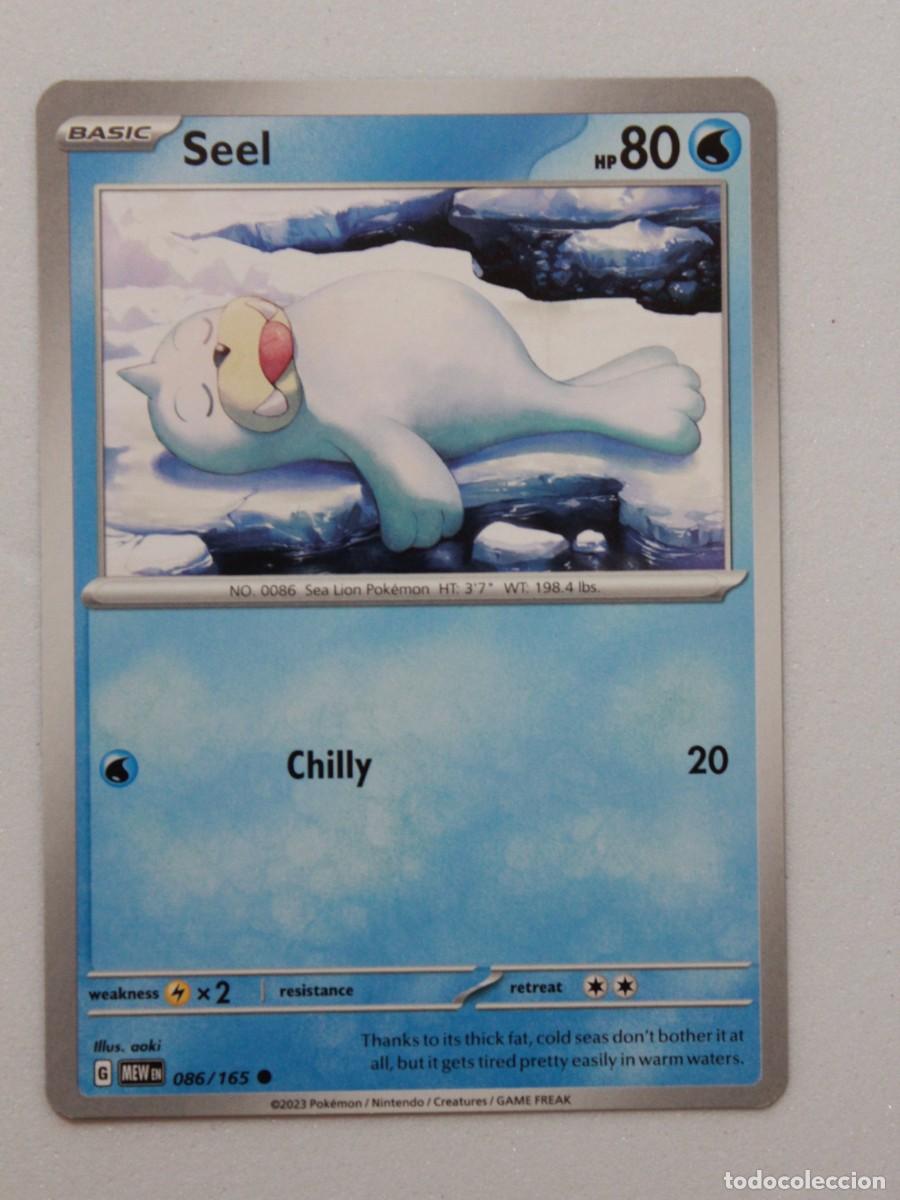 Trading cards: T&iacute;tulo: Pok&eacute;mon TCG Seel 086/165 Common Carta Agua Pok&eacute;mon 151