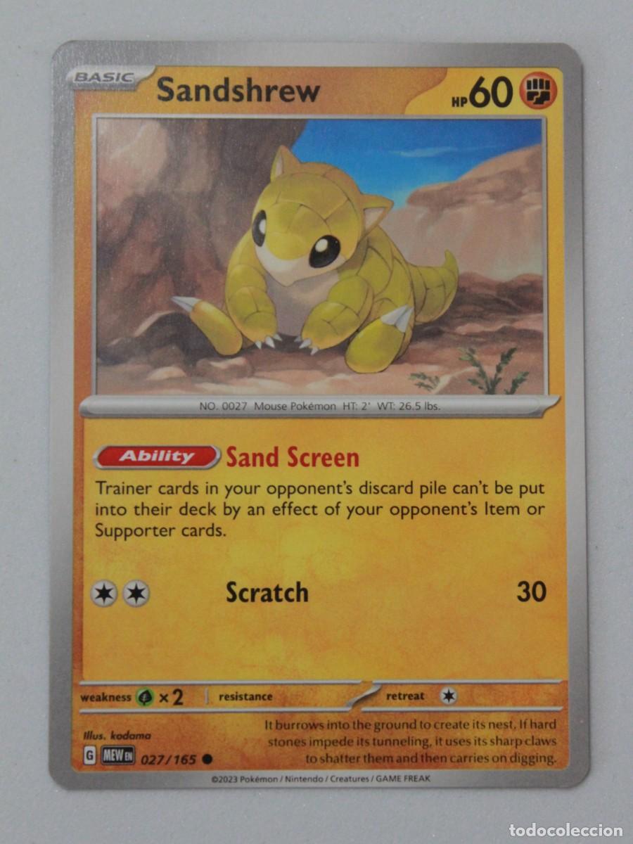 Trading cards: Carta Pok&eacute;mon Sandshrew 027/165 Pokemon 151 Ingles Original TCG