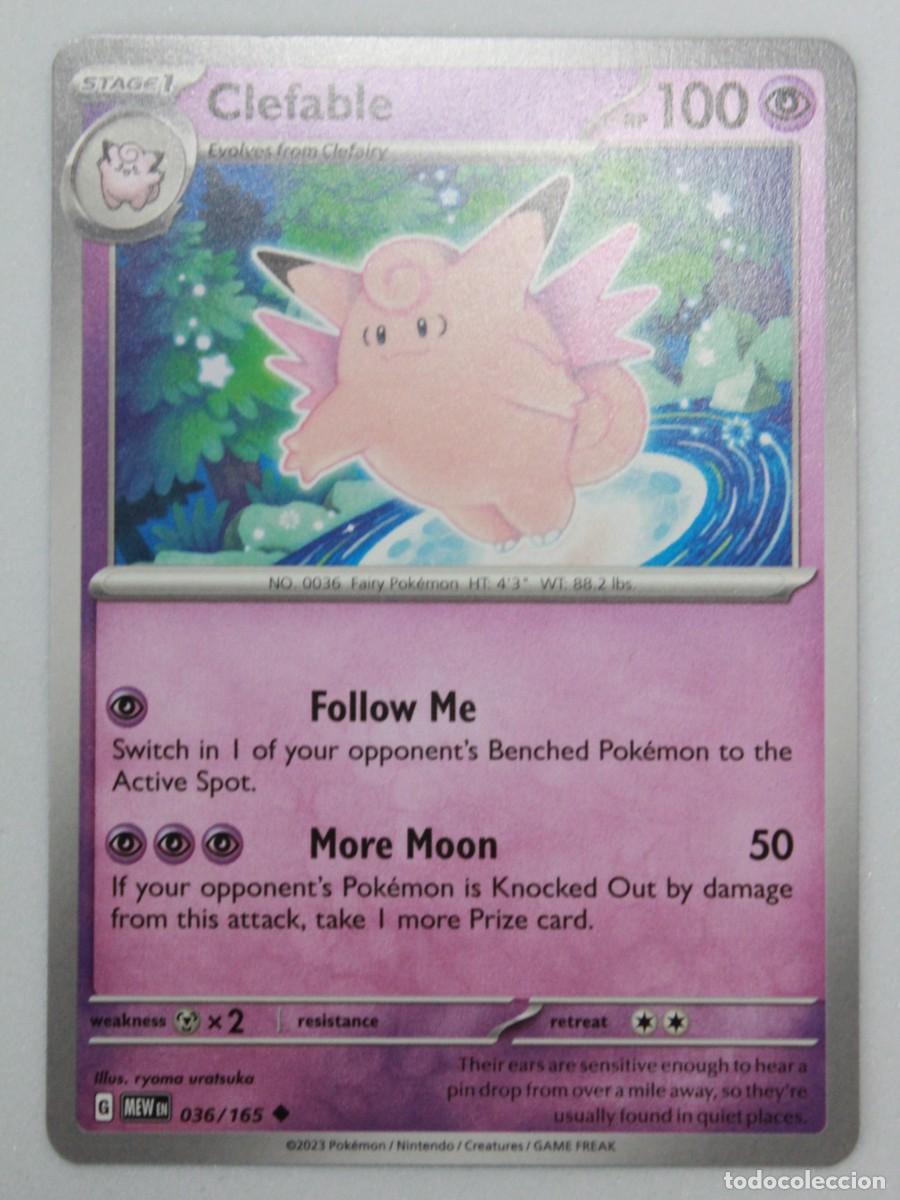 Trading cards: Carta Pok&eacute;mon Clefable 036/165 Pok&eacute;mon 151 Reverse
