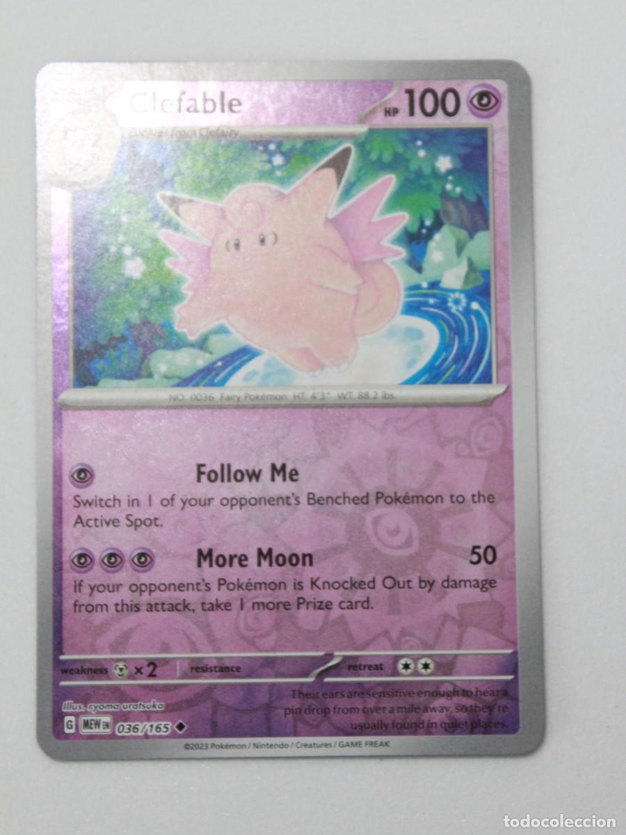 Trading cards: Carta Pok&eacute;mon Clefable 036/165 Pok&eacute;mon 151 Reverse Holo