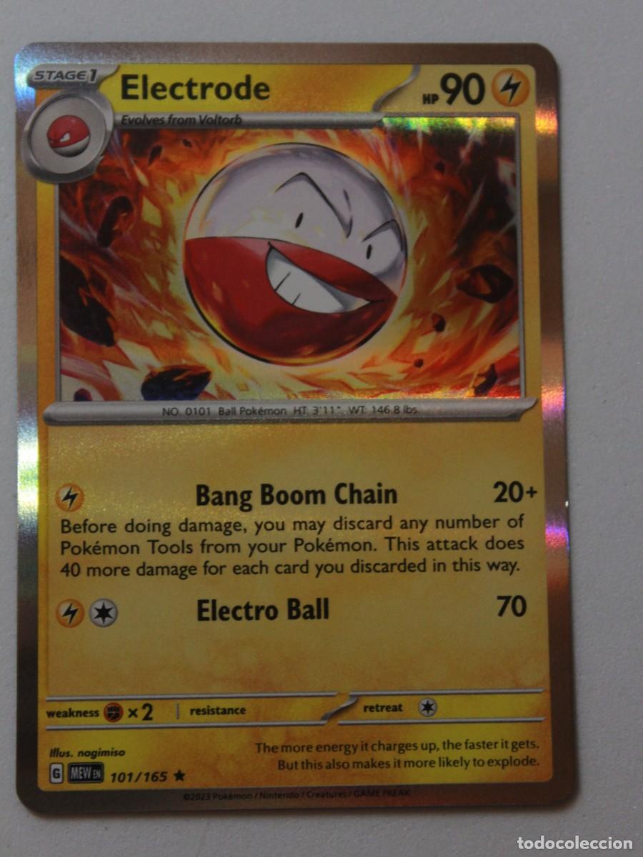 Trading cards: Carta Pok&eacute;mon Electrode Reverse Holo 101/165 Scarlet & Violet 151 a&ntilde;o