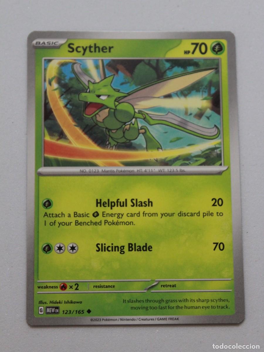 Trading cards: Scyther Reverse Holo 123/165 Pok&eacute;mon TCG Pok&eacute;mon 151 Carta Pok&eacute;mon