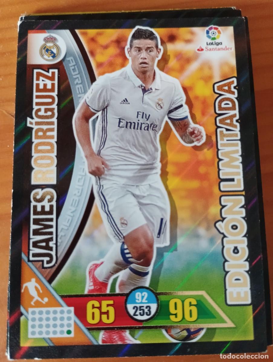Trading cards: Adrenalyn 2016/17 R.Madrid James Rodr&iacute;guez Edici&oacute;n Limitada