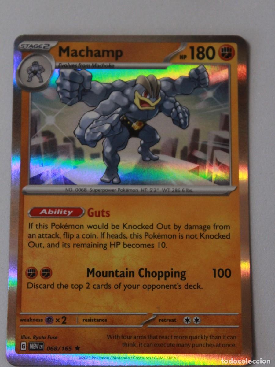 Trading cards: Carta Pok&eacute;mon Machamp Holo 068/165 Pokemon 151 Rare Ingles TCG