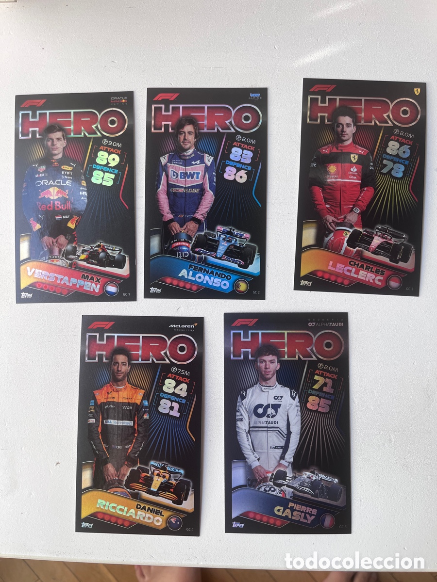Trading cards: TURBO ATTAX 2022 FORMULA 1 CARTAS XL 5 Y PARALELA AZUL 2023