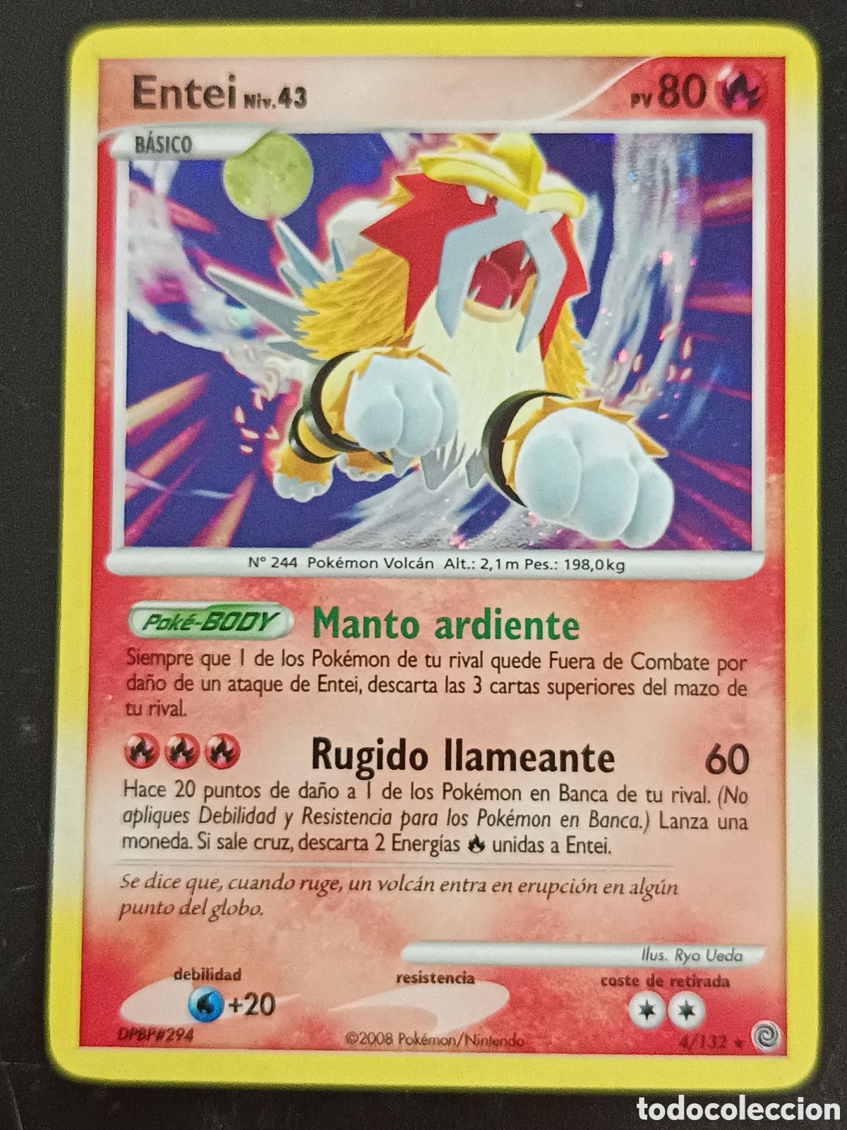 Trading cards: Pokemon Entei 4/132 Diamante Y Perla Maravillas Secretas En Castellano