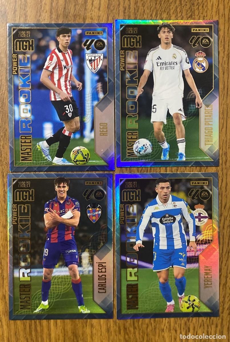 Trading cards: Lote 4x Cartas Master Rookie Power Panini Megacracks 2027 Box Premium