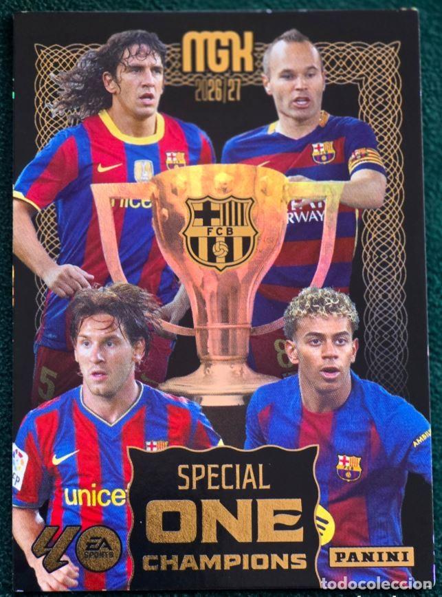 Trading cards: FC Barcelona Special One Champions Megacracks 2026 2027 Edici&oacute;n Unica Box Premium 26 27
