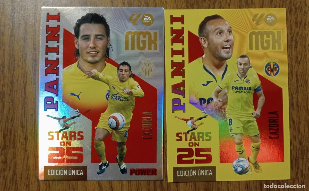 Trading cards: Lote 2 cartas Santi Cazorla Stars 25 Power Villareal Panini Megacracks 2027 Box Premium