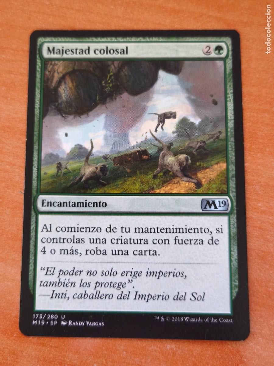 Trading cards: magic the gathering, majestad colosal encantamiento