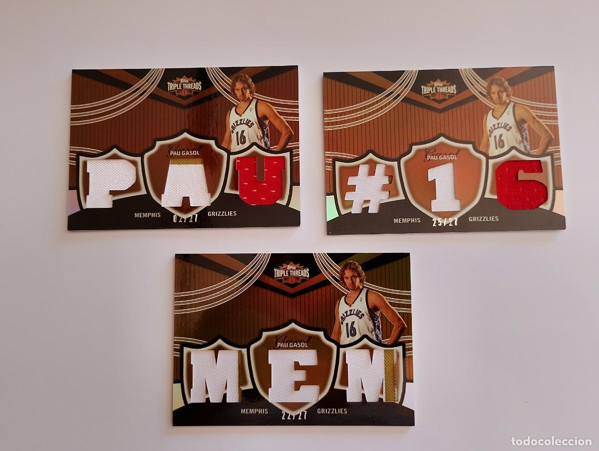 Trading cards: 3 trading cards pau gasol