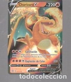 Trading cards: CROMO DE POK&Eacute;MON DE BASICO CHARIZARD V PS 220 DEL A&Ntilde;O 2022