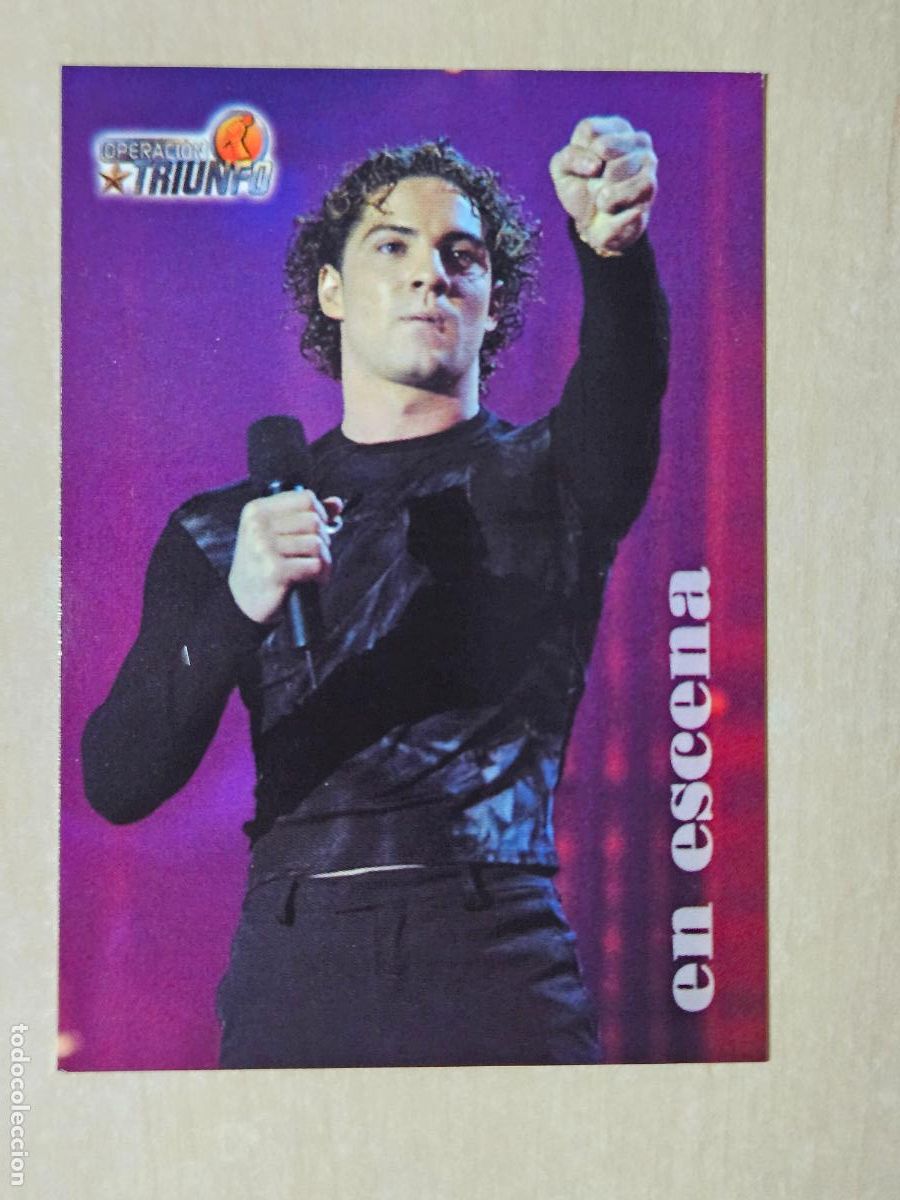 Trading cards: CROMO CARD PANINI OPERACION TRIUNFO PRIMERA EDICION 9 DE 144 - DAVID BISBAL