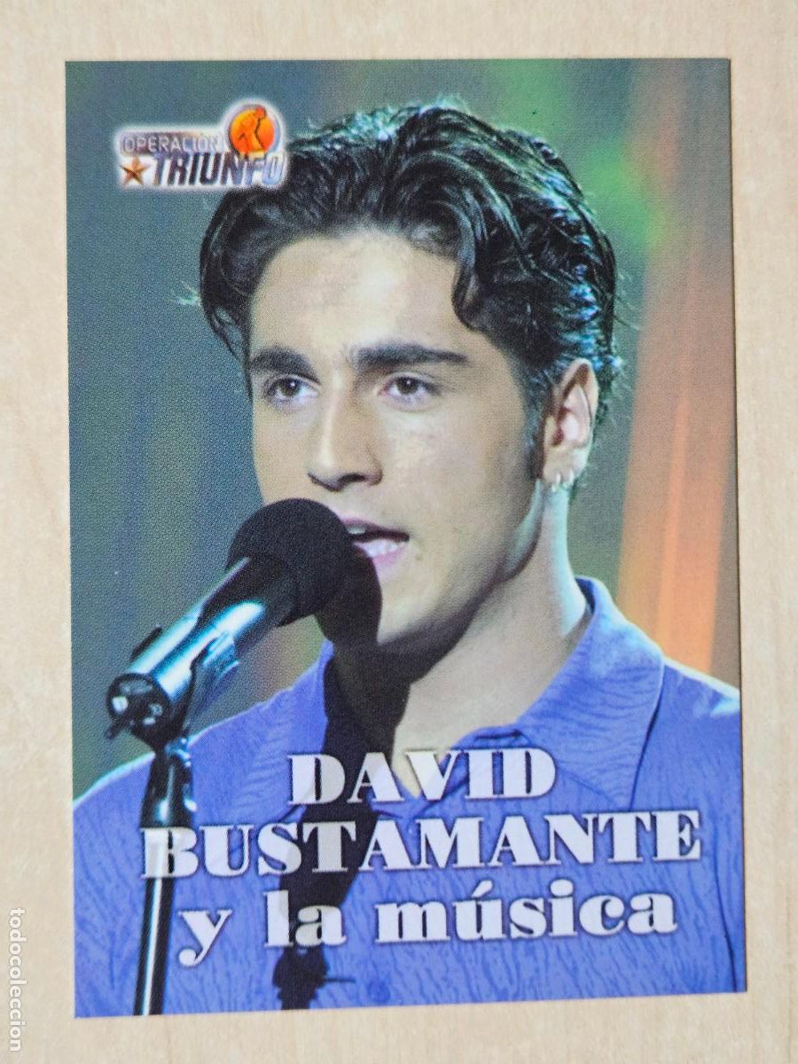 Trading cards: CROMO CARD PANINI OPERACION TRIUNFO PRIMERA EDICION 18 DE 144 - DAVID BUSTAMANTE