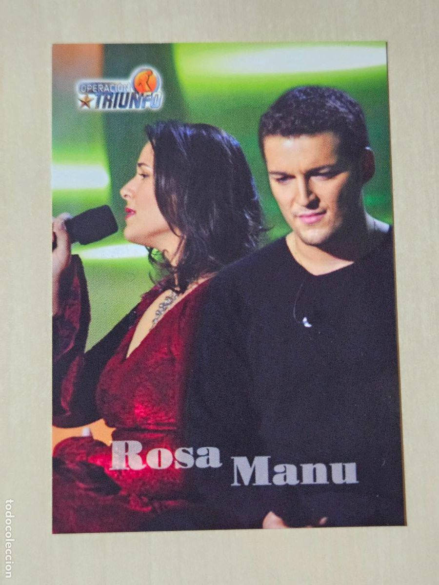 Trading cards: CROMO CARD PANINI OPERACION TRIUNFO PRIMERA EDICION 71 DE 144 - ROSA Y MANU