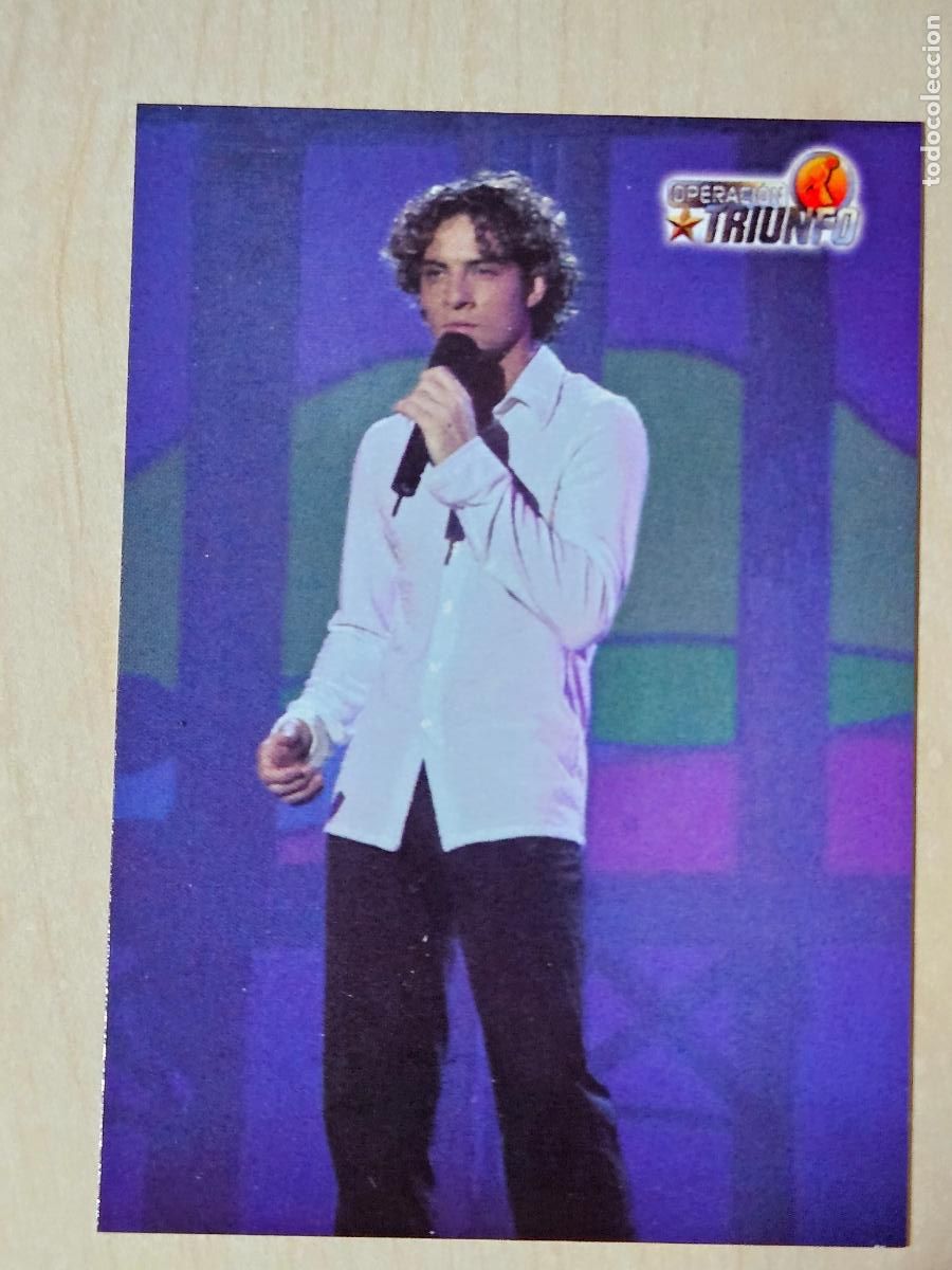 Trading cards: CROMO CARD PANINI OPERACION TRIUNFO PRIMERA EDICION 104 DE 144 - DAVID BISBAL