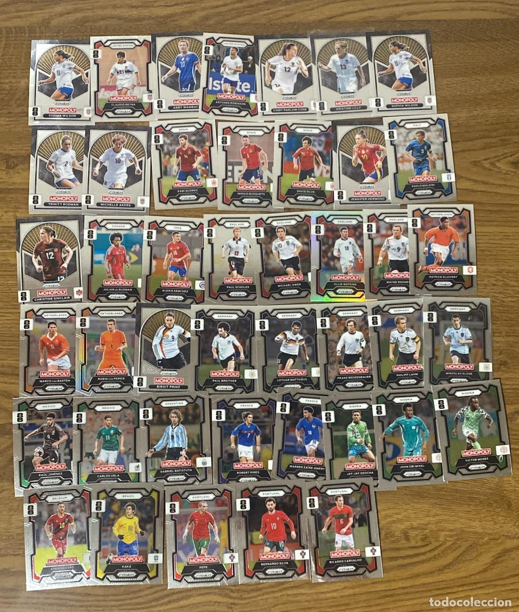 Trading cards: Lote 43 cartas sin repetidos Panini Prizm Monopoly FIFA Mundial 2026