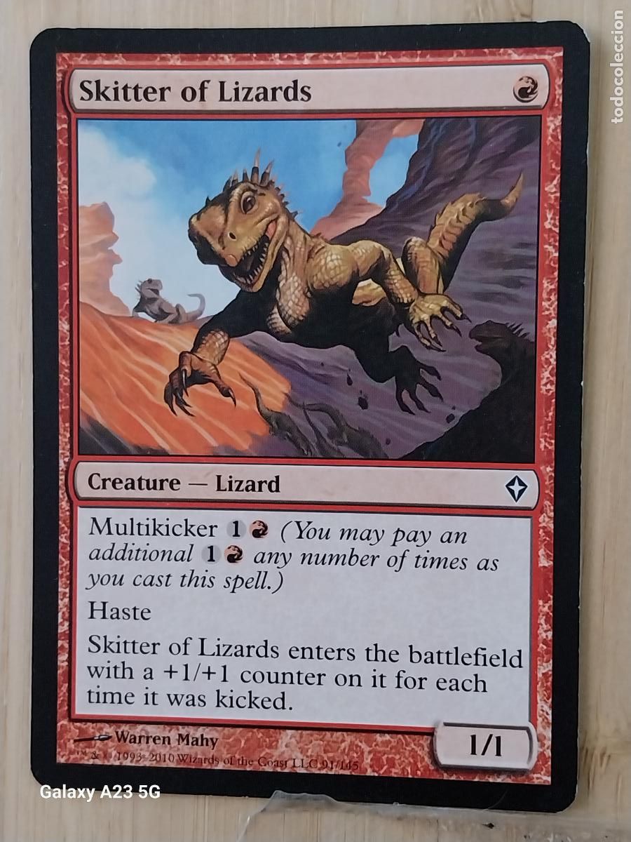 Trading cards: MAGIC THE GATHERING SKITTER OF LIZARDS ROL CARD 2010 INGLES
