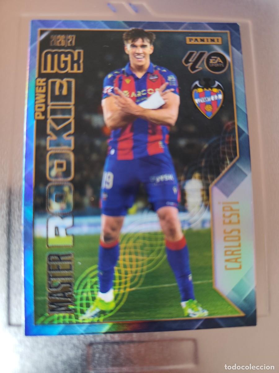 Trading cards: Megacracks 2026/27. 408P Carles Esp&iacute; - Levante. Master Rookie Power - Paralela lata