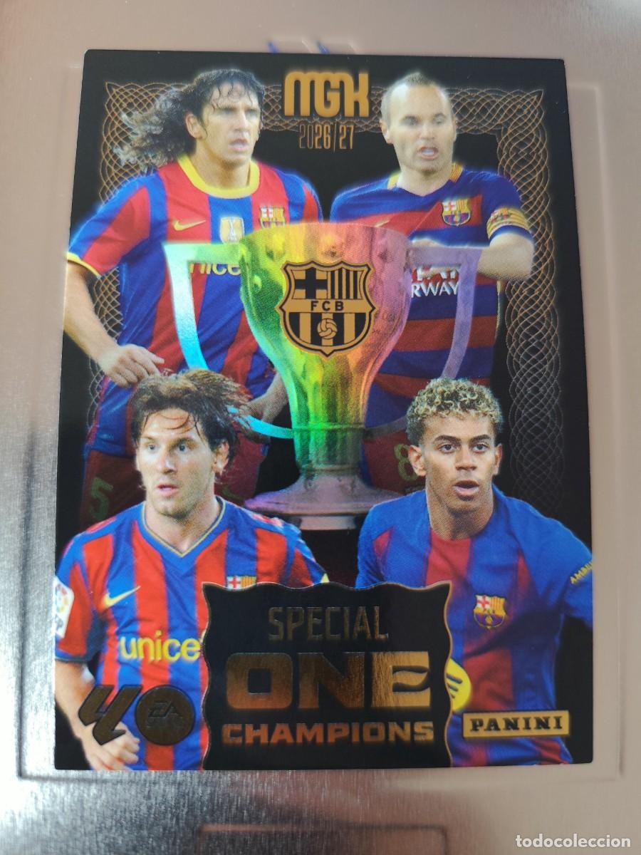Cartas Colecion&aacute;veis: Megacracks 2026/27. Barcelona Special One Champions - edici&oacute;n &uacute;nica lata