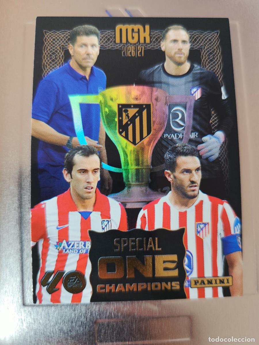 Cartas Colecion&aacute;veis: Megacracks 2026/27. Atl&eacute;tico Madrid Special One Champions - edici&oacute;n &uacute;nica lata