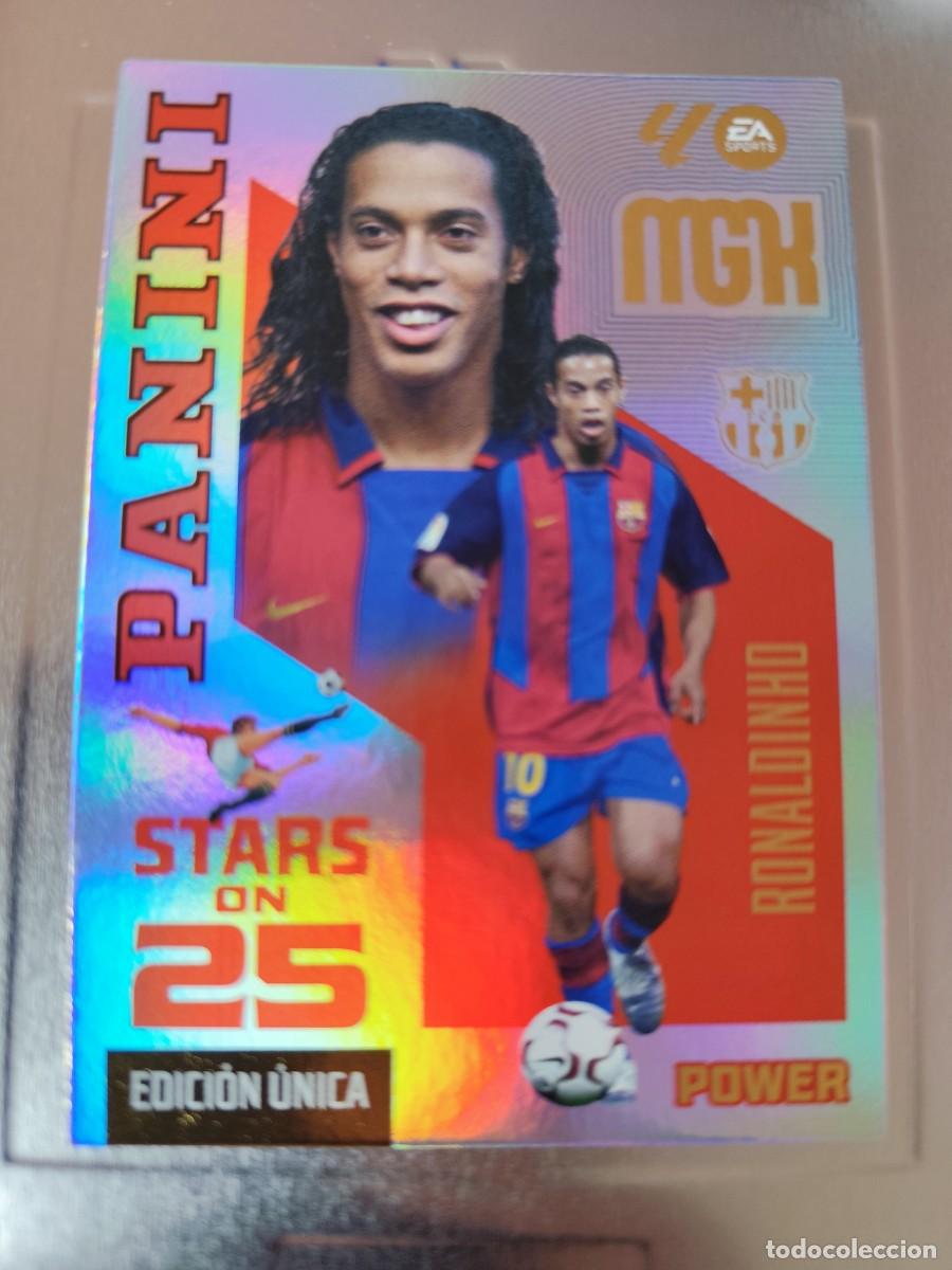 Trading cards: Megacracks 2026/27. 436P Ronaldinho - Barcelona. Stars on 25 power - edici&oacute;n &uacute;nica lata